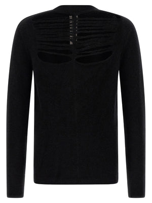 Rick Owens Schwarzer Wollcardigan
