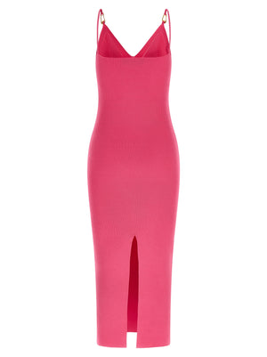 Versace Fuchsia Viskose Midikleid