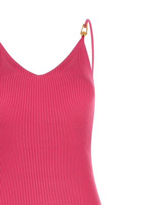 Versace Fuchsia Viskose Midikleid