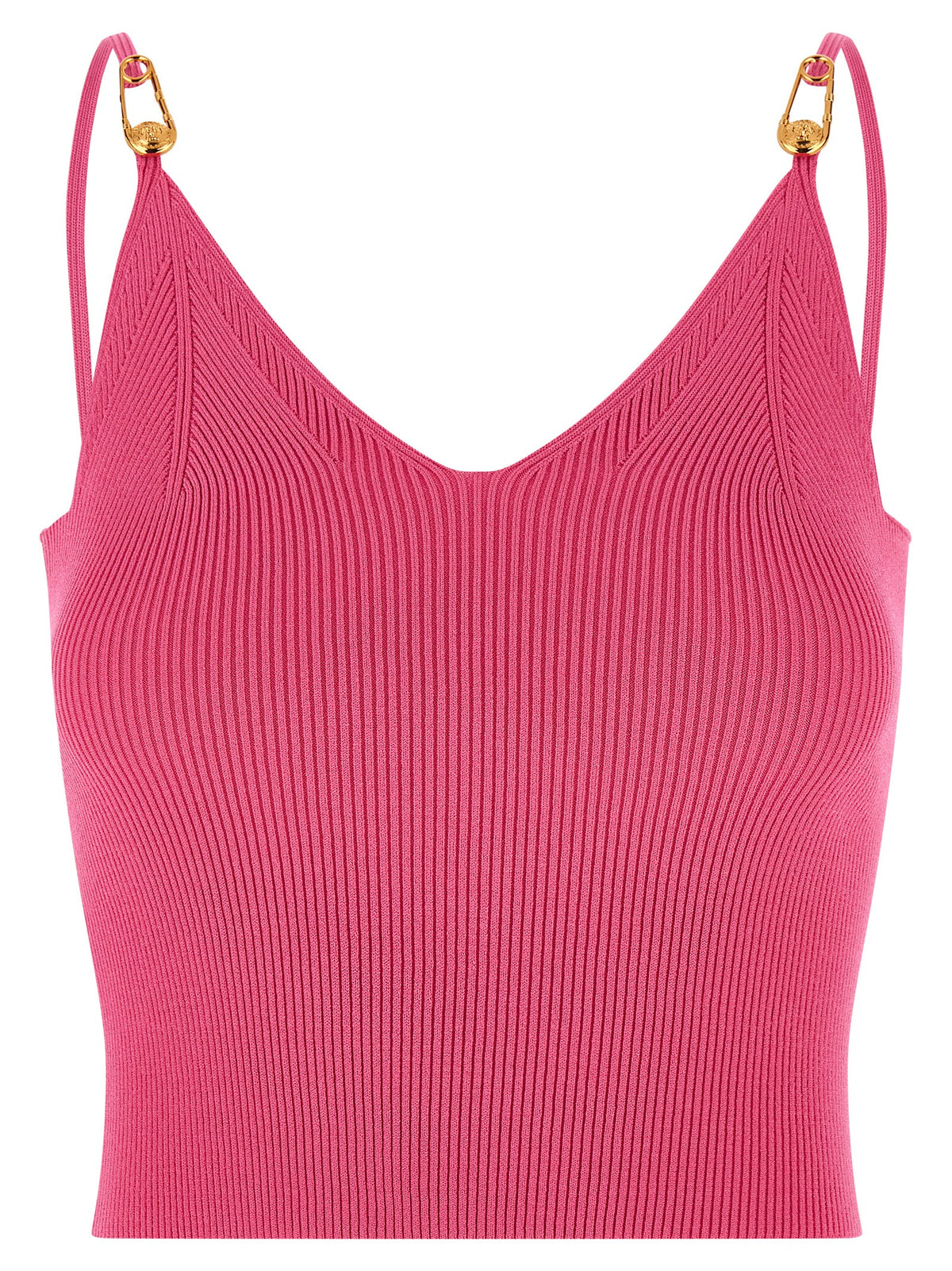 Versace Ärmelloses T-Shirt aus Viskose in Fuchsia