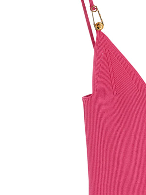 Versace Ärmelloses T-Shirt aus Viskose in Fuchsia