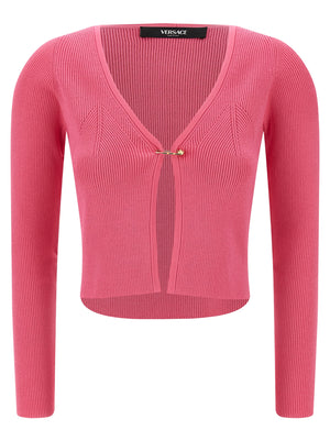 Versace Fuchsia Viskose-Strickjacke