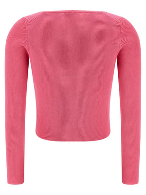 Versace Fuchsia Viskose-Strickjacke