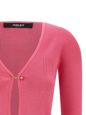Versace Fuchsia Viskose-Strickjacke