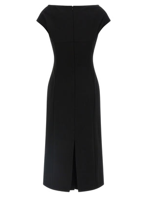 Ermanno Scervino Schwarzes Midikleid aus Viskose
