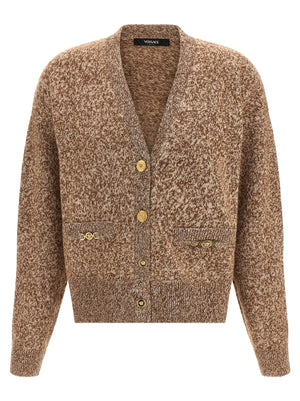 Versace Beige Virgin Wool Cardigan