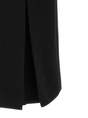 Ermanno Scervino Schwarzes Midikleid aus Viskose