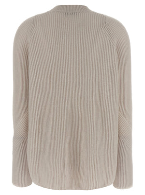 'S Max Mara Beige Wollstrickjacke