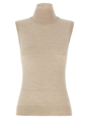 Sportmax Beige Virgin Wool Cardigan