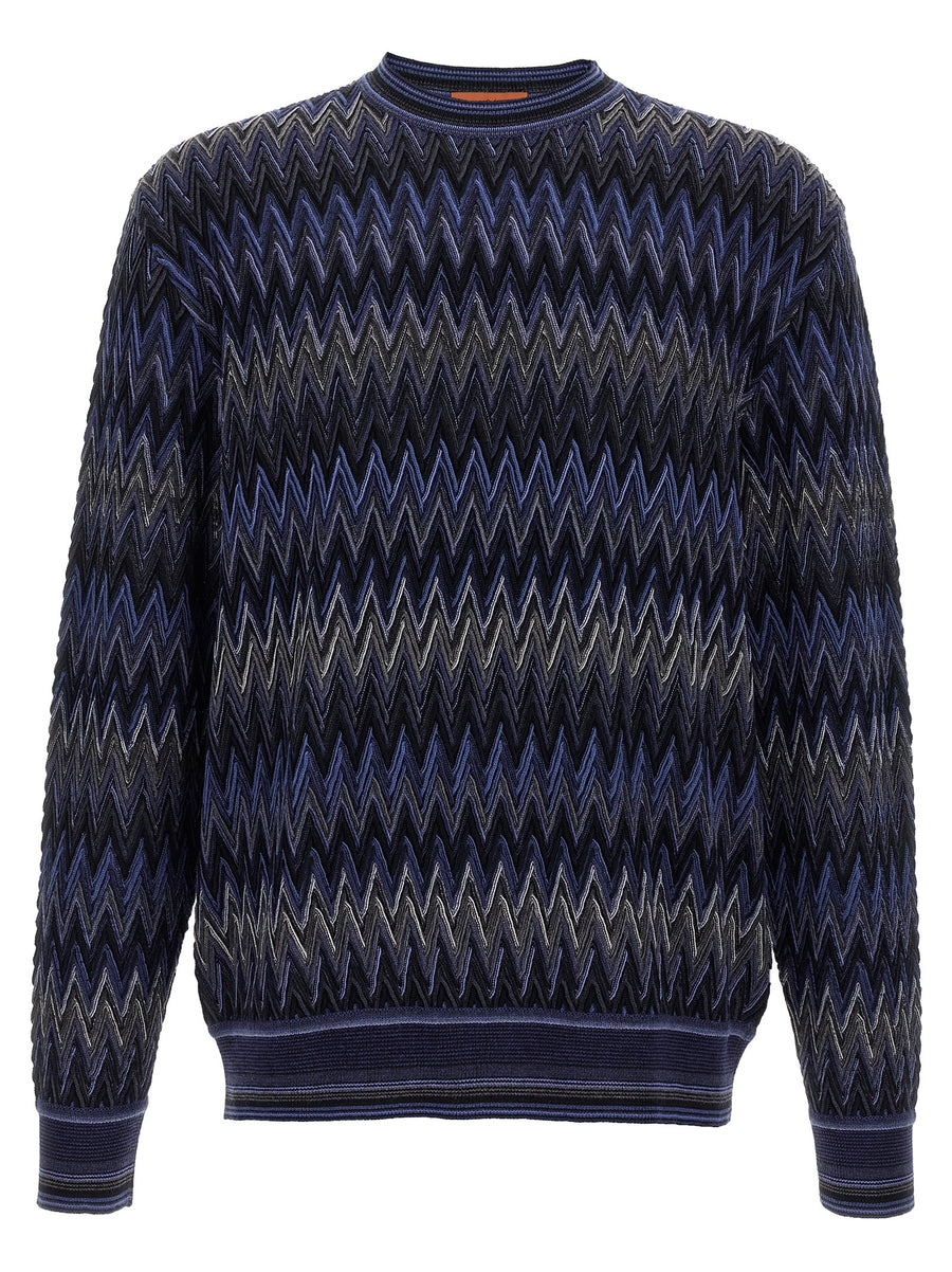 Missoni Blauer Wollcardigan