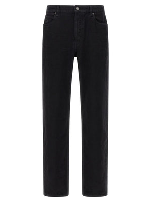 Saint Laurent Schwarze Baumwoll-Jeans mit geradem Bein