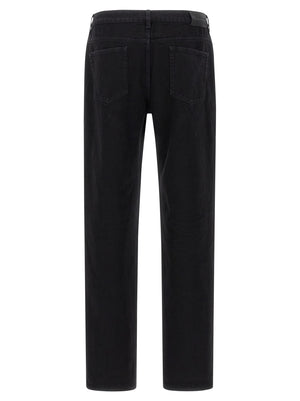 Saint Laurent Schwarze Baumwoll-Jeans mit geradem Bein