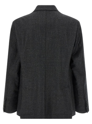 BARENA Grauer Blazer aus reiner Schurwolle