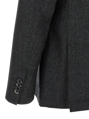 BARENA Grauer Blazer aus reiner Schurwolle