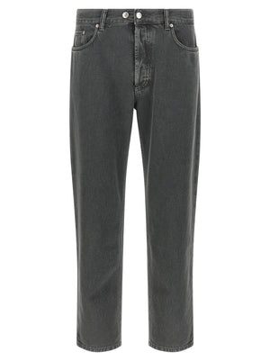 Department 5 Graue Cropped Jeans aus Baumwolle