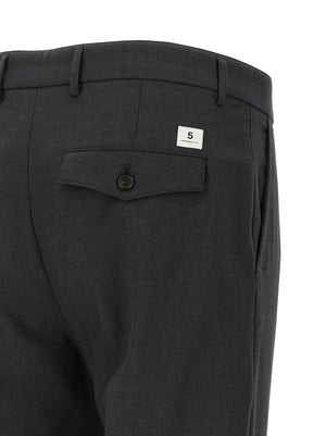Department 5 Graue Cropped Hose aus reiner Schurwolle