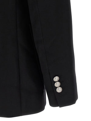 Balmain Schwarzer Blazer aus reiner Schurwolle