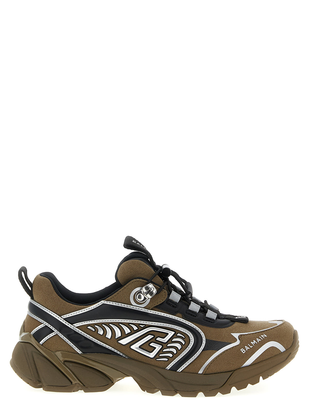 Balmain Zweifarbige Sneaker aus Polyethylen im Athletic-Stil