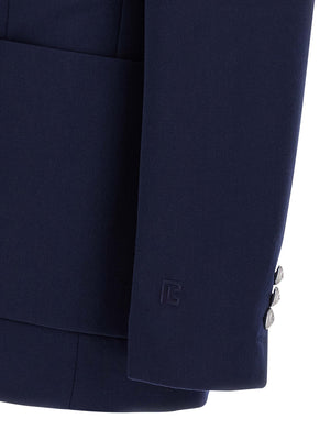 Balmain Blaues Sakko aus reiner Schurwolle