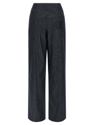 Fendi Blaue High-Waist Jeans aus Baumwolle