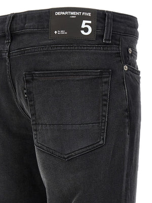 Department 5 Schwarze Baumwoll-Jeans mit geradem Bein