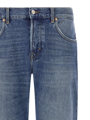 Department 5 Blaue Jeans aus Baumwolle im geraden Schnitt