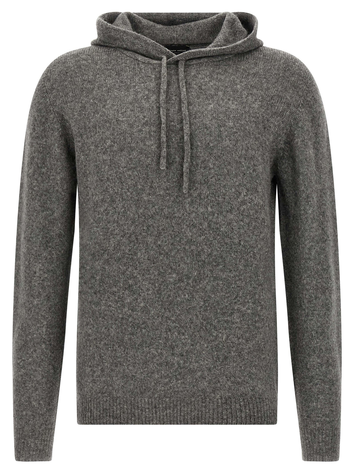 Roberto Collina Grauer Cardigan aus reiner Schurwolle