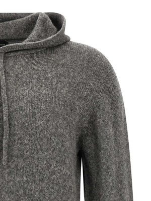 Roberto Collina Grauer Cardigan aus reiner Schurwolle