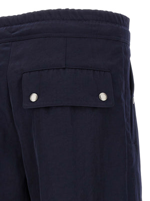 Dries Van Noten Blaue Freizeithose aus Nylon
