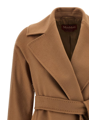 Max Mara Mantel aus reiner Schurwolle in Braun