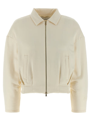 Max Mara Weißes Seiden-Sweatshirt