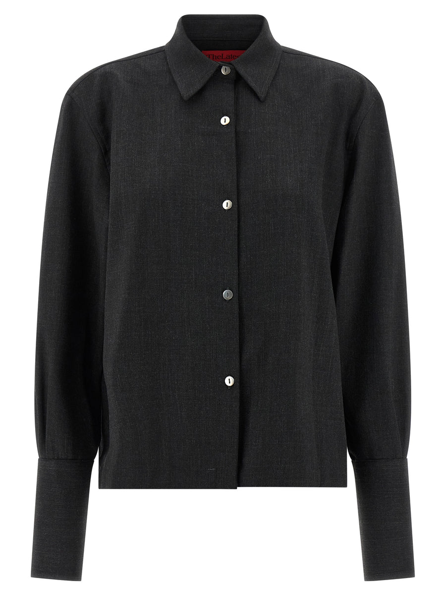 THELATEST Graue Polyester-Bluse
