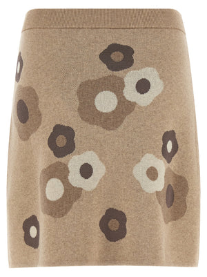 Kenzo Beiger Wollrock in Langform