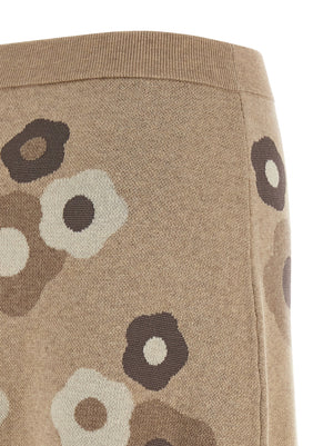 Kenzo Beiger Wollrock in Langform