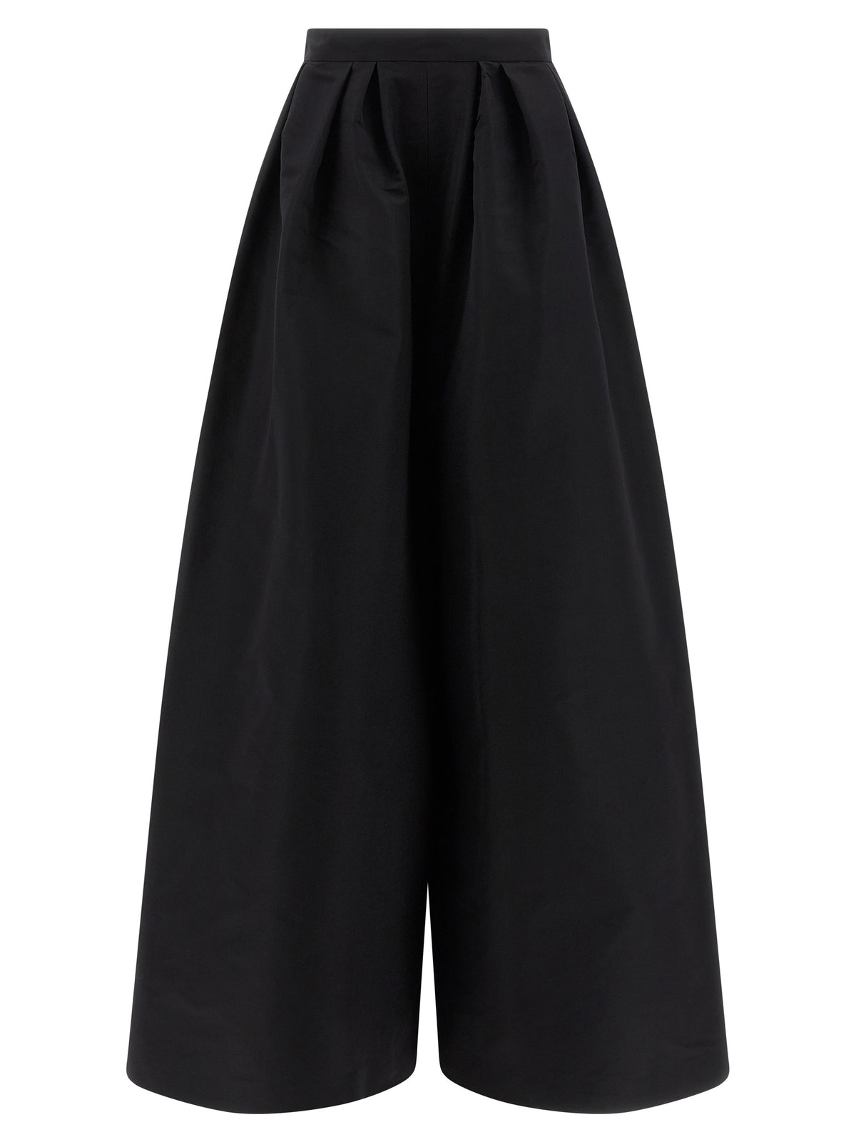 Carolina Herrera Schwarze Seiden-Freizeithose