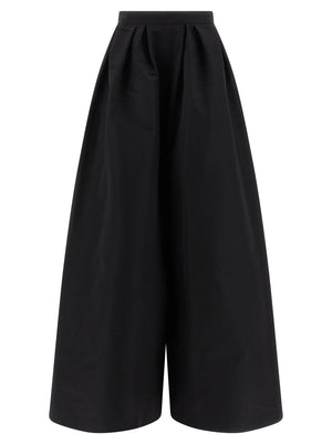 Carolina Herrera Schwarze Seiden-Freizeithose