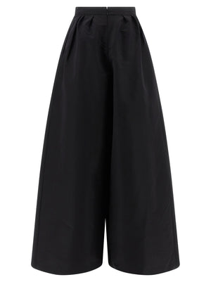 Carolina Herrera Schwarze Seiden-Freizeithose
