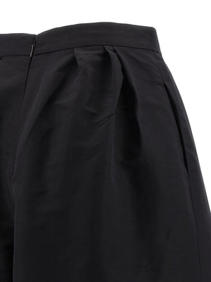 Carolina Herrera Schwarze Seiden-Freizeithose