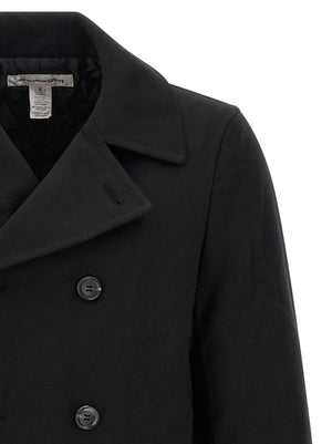 Comme Des Garçons Schwarzer Polyester-Mantel
