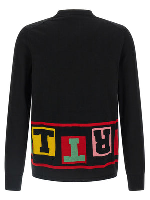 Comme Des Garçons Schwarzer Cardigan aus Acetat