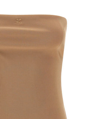 Courrèges Beige Viskose Body