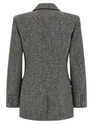 Valentino Garavani Grauer Blazer aus reiner Schurwolle