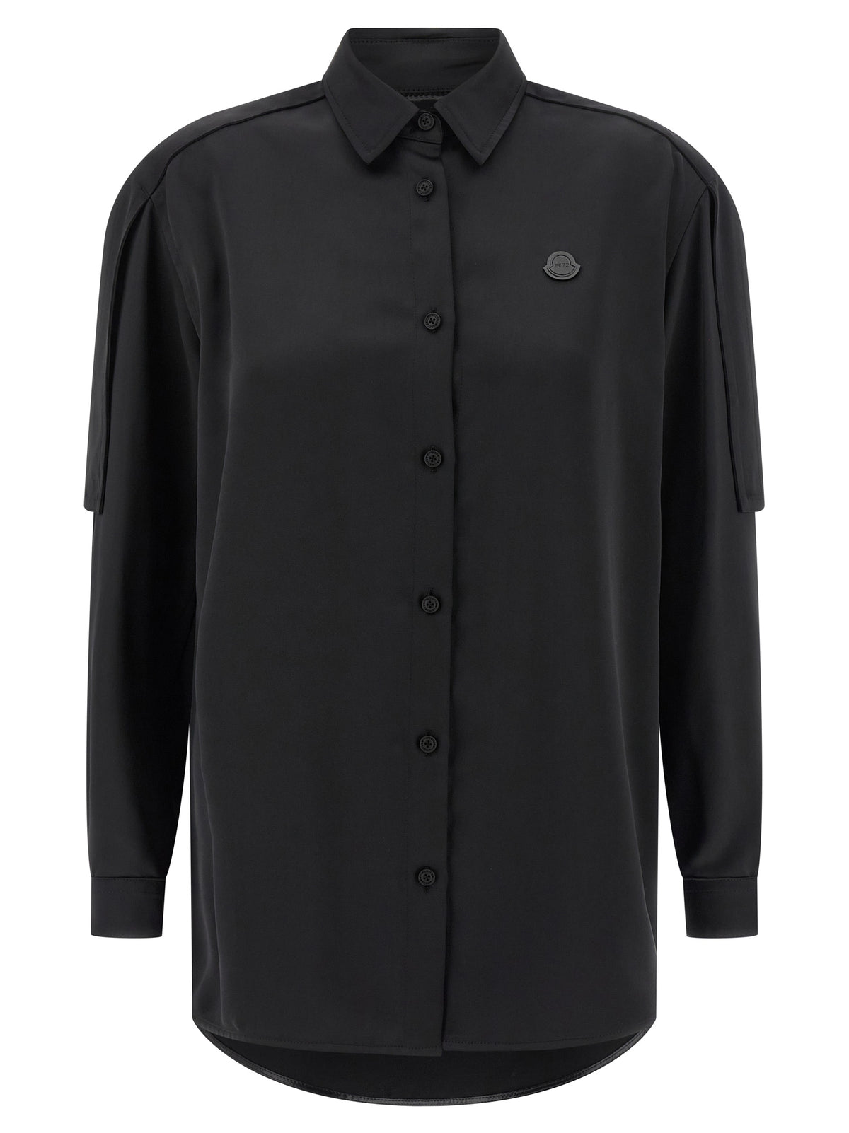 MONCLER GENIUS Schwarze Bluse aus Polyester