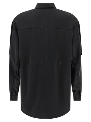 MONCLER GENIUS Schwarze Bluse aus Polyester