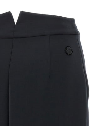 MONCLER GENIUS Schwarzer Midirock aus Polyester