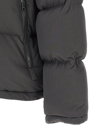 Dolce & Gabbana Graue Polyamid-Jacke in voller Länge
