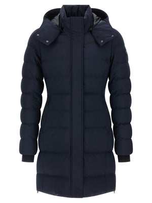 Moose Knuckles Blauer Nylon-Parka