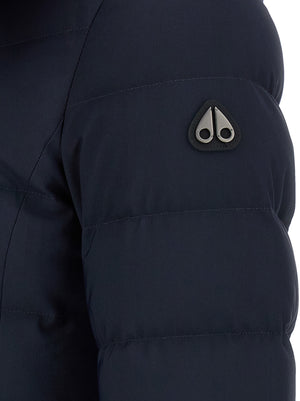 Moose Knuckles Blauer Nylon-Parka