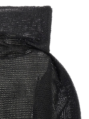 Issey Miyake Schwarzer Wollpullover