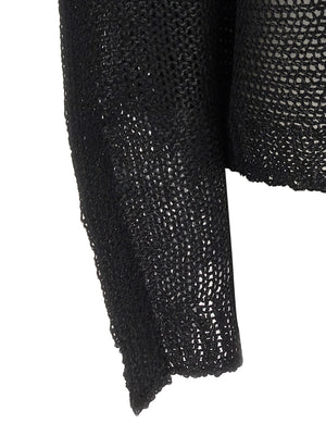 Issey Miyake Schwarzer Wollpullover